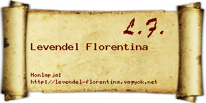 Levendel Florentina névjegykártya